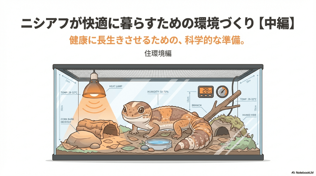 ニシアフが快適に暮らすための飼育環境づくり【中編】
