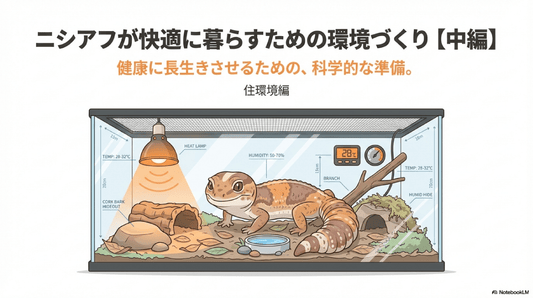 ニシアフが快適に暮らすための飼育環境づくり【中編】