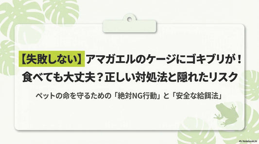 【失敗しない】アマガエルのケージにゴキブリが！食べても大丈夫？正しい対処法と隠れたリスク